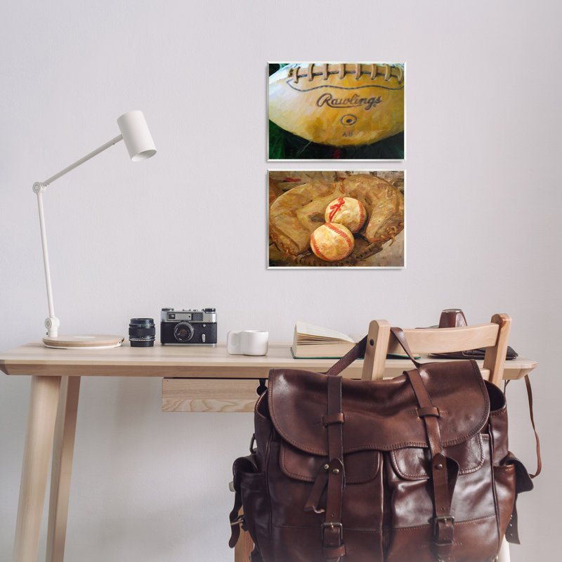  Ensemble de plaques murales «Sports Balls & Mitt» par Graffi *ee Studios
