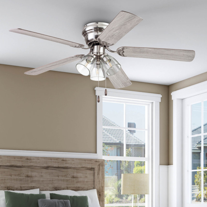Briteny 52'' Ceiling Fan with Light Kit, Brushed Nickel