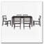 7-Piece Retro Dining Table Set for 6-714748342