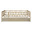 Lit de jour double en bois naturel avec lit gigogne et barrière de sécurité. Maximise l'utilisation de l'espace. . Aucun garde-corps requis. Offre une expérience de sommeil paisible. Durable.-531444655-531444659