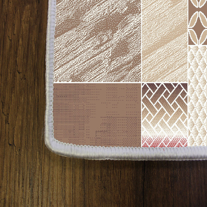Stylish Woven Carpet, 100% Polyester, Pile Height: 0.3 in | Antibacterial & Non-Slip Underside, 3D Digital Printing | Machine Washable, Perfect for Home Décor, Living Room & Bedroom Use