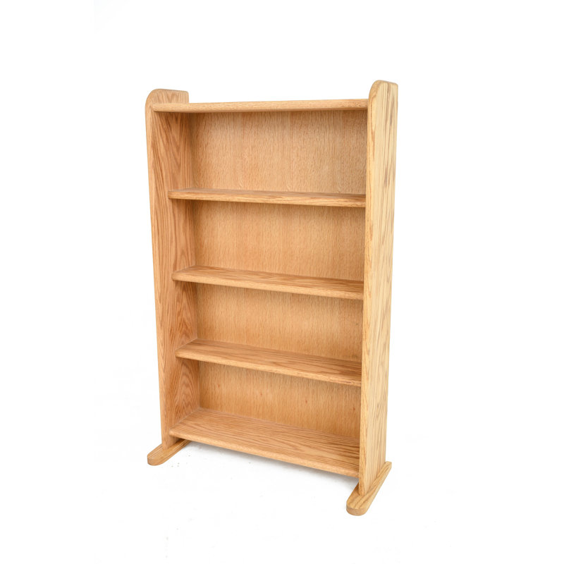 Shelf-Style Wooden DVD/VHS Rack - 07 Series, Natural, 39" H x 24.25" W x 7.25" D