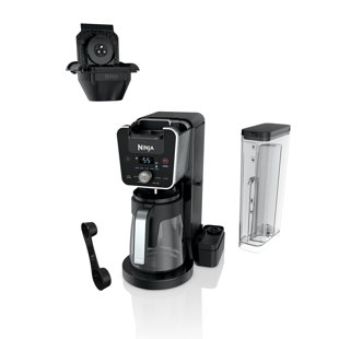 Ninja Hot and Cold Brewed System with Glass Carafe - Programmable - 1.56  quart - 10 Cup(s) - Multi-serve - Timer - Frother - Black, Stainless Steel  