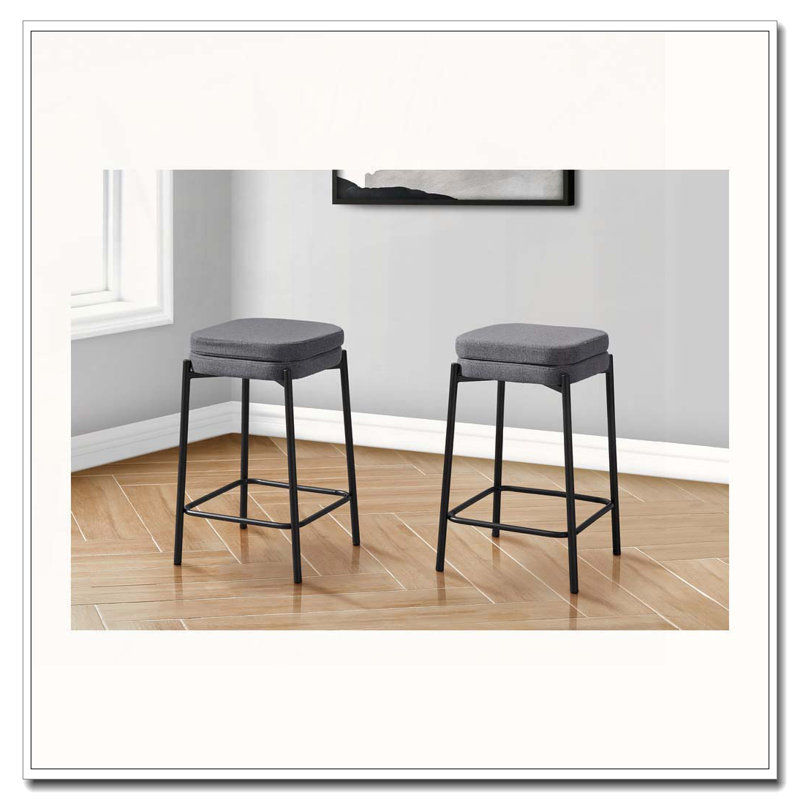 Barstool, Counter Height, Set Of 2,
