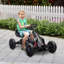 Karting pour enfants de 3 à 8 ans avec siège réglable, noir