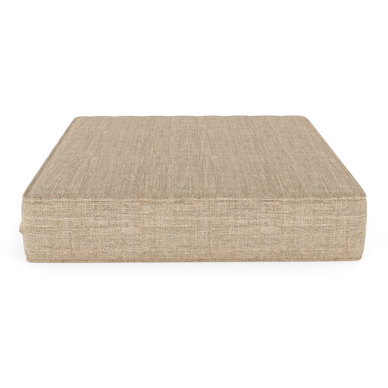 Sunbrella® Outdoor Ottoman Cushion, Cast Ash Sunbrella® Plainweave, 3.5" H x 23.5" W x 20.5" D