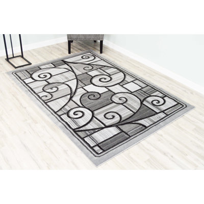Tapis gris / noir Cosper