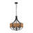 21.7" - Rattan - Black - Chandelier