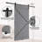 Solid Wood Panelled Barn Door with Installation Hardware Kit-89221880-89221864
