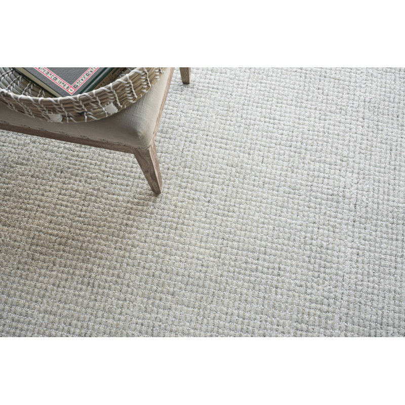 Key West Wool No Pattern And Not Solid Color Area Rug in Light Beige, Rectangle 5' x 8'