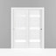 Portes blanches en verre dépoli Quadro avec trousse de quincaillerie d'installation-50038408