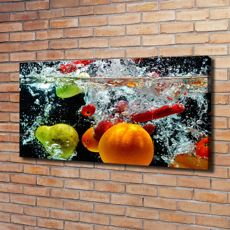 Fruit Under Water - Wrapped Canvas Print