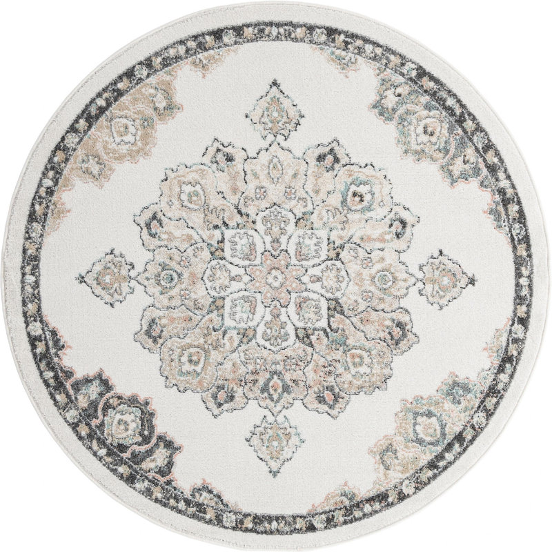 Makay Oriental Indoor Rug, Round 5'