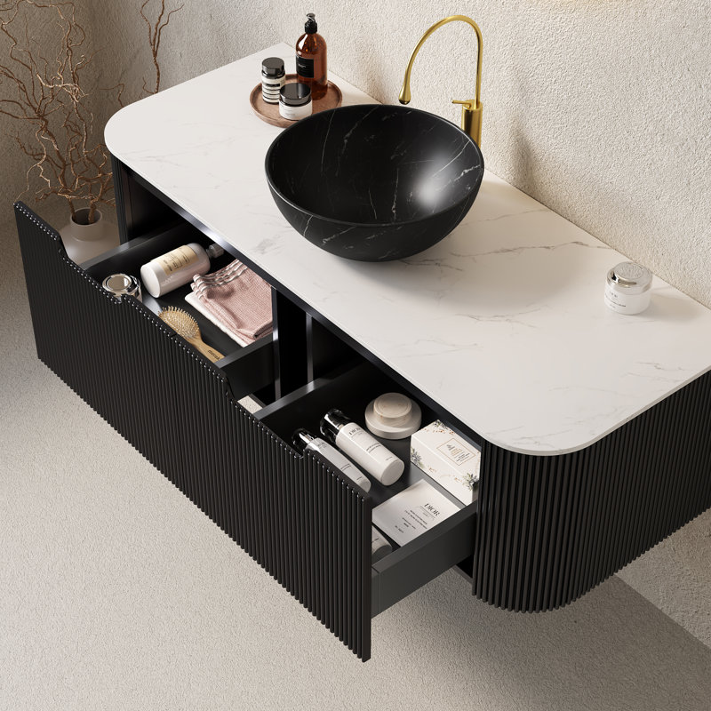 Dessus de meuble-lavabo 48 po, Noir, L 48 po