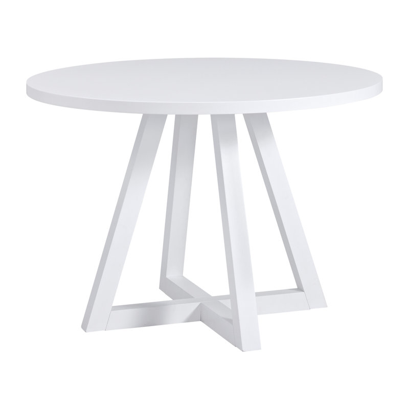 White Round Dining Table