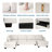 Upholstered U-Shaped Sectional Reversible