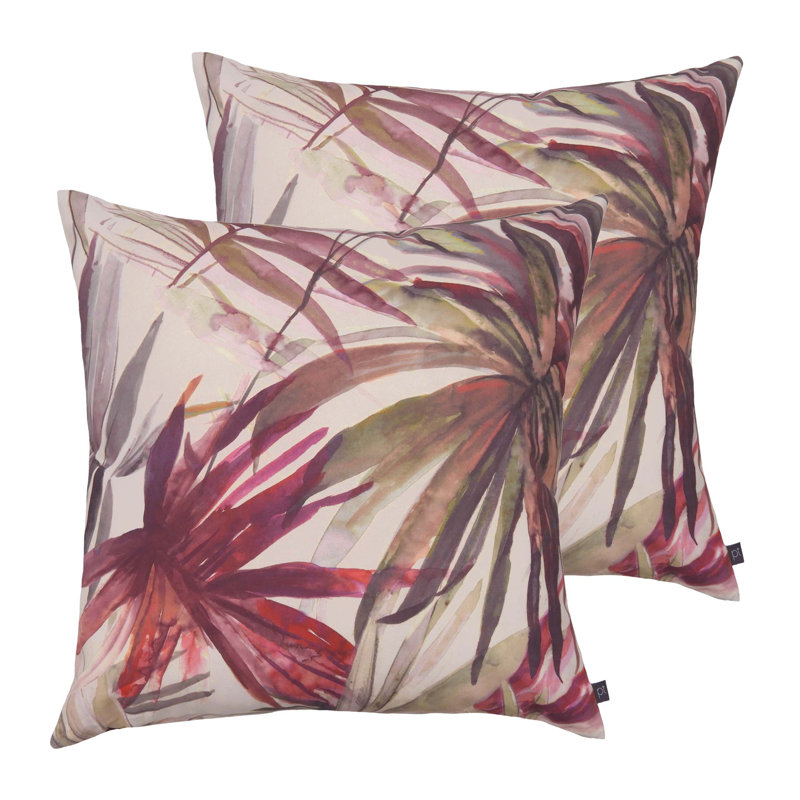 Floral Square Cushion, Spice, Feathers