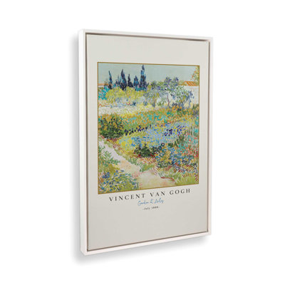 Van Gogh's Garden at Arles v3, reproduction sur toile dans un cadre