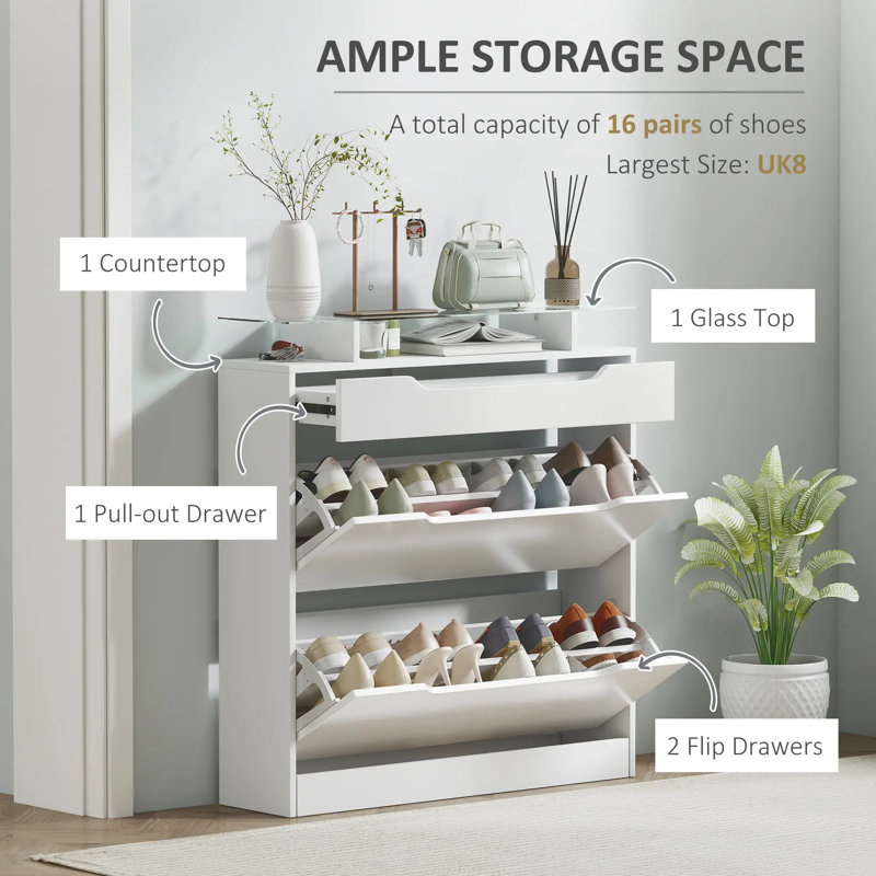 10 Pair Shoe Storage Cabinet