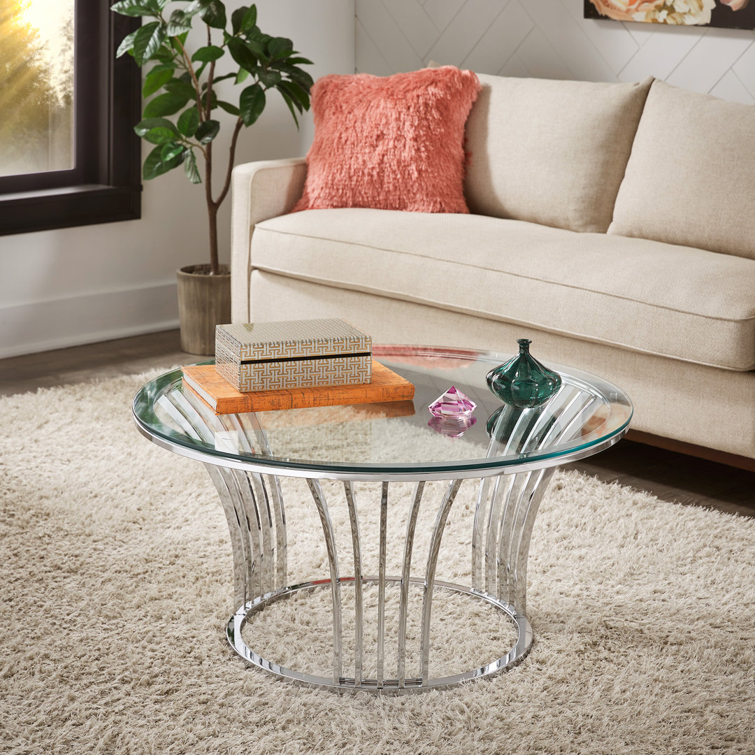 Wilfong Glass Top Coffee Table Willa Arlo™ Interiors