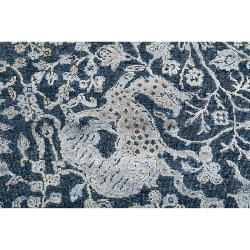Tapis multicolore de haute qualité noué à la main, Rectangulaire 8 pi x 10 pi