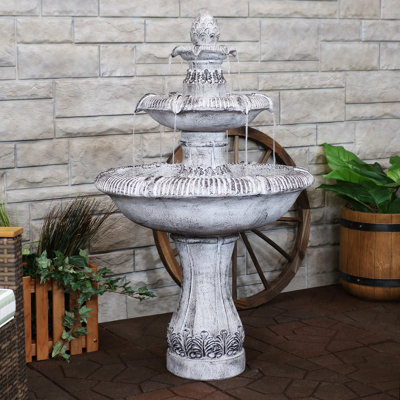 Jad 3-Tier Traditional Garden Fountain 