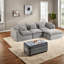 Canapé d'angle Cloud Comfort, canapé modulable en tissu de 260 cm (102,3 pouces), salon moderne-1413579124