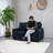 Sofa Beds | Modern 57.48” Convertible Adjustable Futon Sleeper for Living Room Apartment RV | Navy | Fabric
