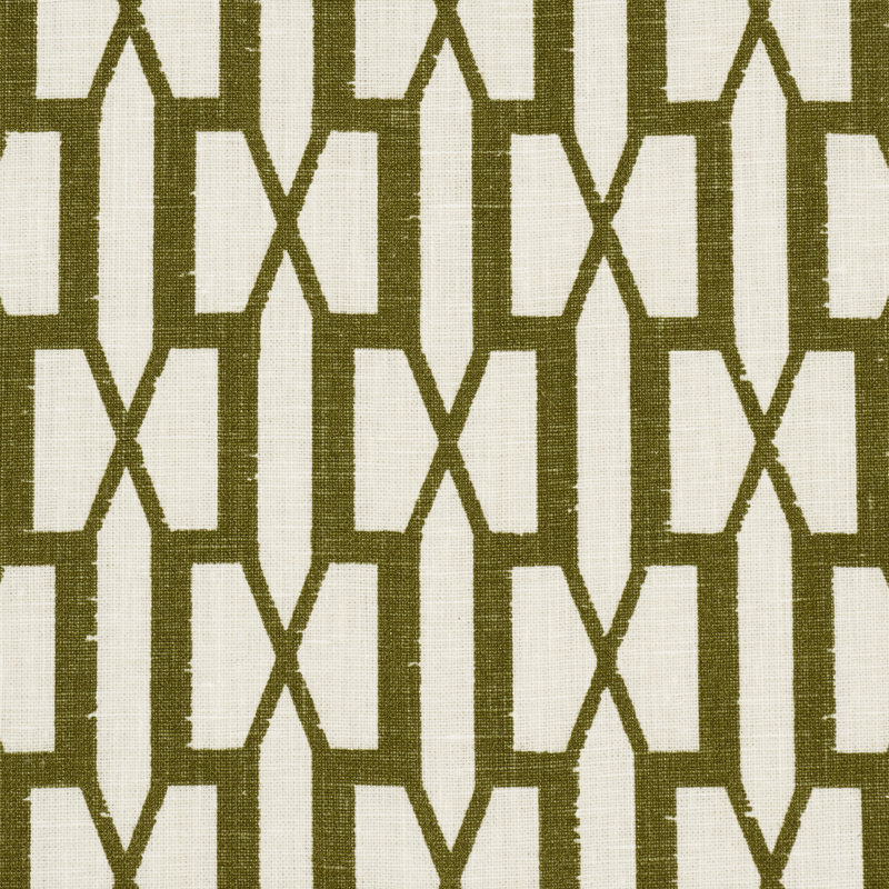 Tissu belvédère Schumacher X Veere Grenney, Olive