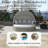 Patio Furniture Round Outdoor Sectional Sofa Set In Gray｜Rattan Daybed Two-Tone Weave Sunbed ｜Separate Seating And Removable Buttoned Cushion｜Retractable Canopy｜Adjustable Table｜Water-Resistant-1012719715