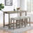 Bar Table Set With Power Outlet, Bar Table And Chairs Set, 4 Piece Dining Table Set, Industrial Breakfast Table Set, For Living Room, Dining Room, Game Room