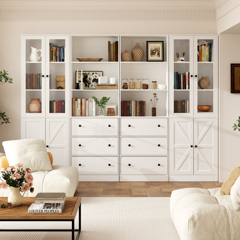Ensemble de bibliothèques 70 po x H 94,48 po, Blanc