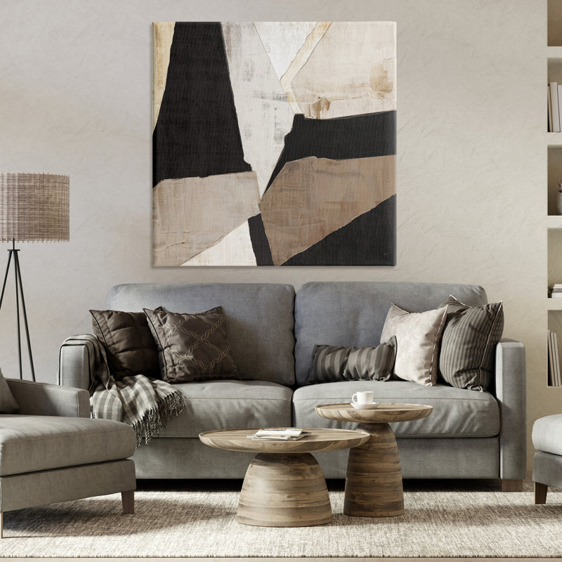 «Layered Geometric Illusion», art mural par Susan Jill, H 36 po x l 36 po