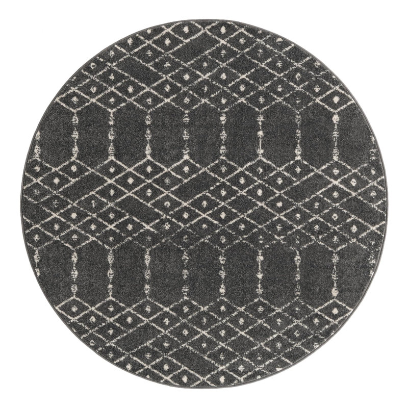 Ippazio Geometric Indoor Rug, Round 5'3"