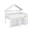 Lit mezzanine double avec toit-703132166