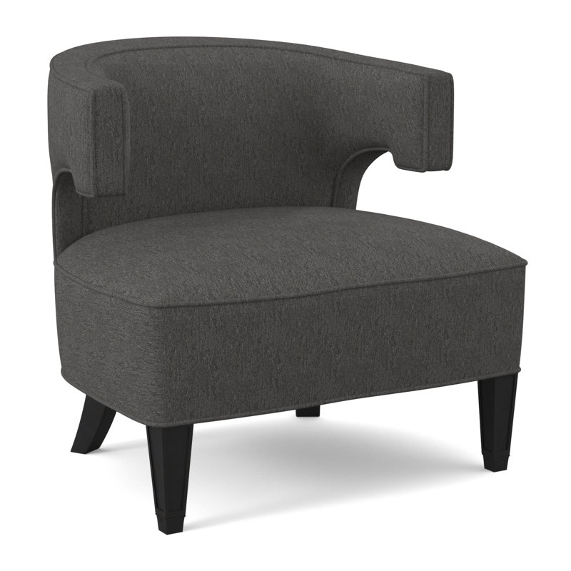 Laurel Barrel Chair, Espresso, Filigree Ivory 100% Polyester
