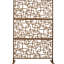 Clôture d'intimité en métal l 76 "H48" - Brun pour patio balcon terrasse pelouse jardin météo Ps114 écran extérieur