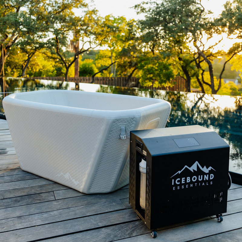 Endurance Cold Plunge Bundle with 1HP Chiller, Black