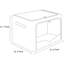 Ensemble de 3 bacs de rangement pour vêtements, boîte de rangement pliable en métal, ensemble de rangement en tissu empilable avec poignées de transport et fenêtre transparente-112728218-112728223