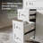 36'' Single Bathroom Vanity with Ceramic Top, Drawers and Cabinet-402702664-407250808