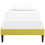 Lit en tissu de polyester et bois avec pieds fuselés carrés Sharon-114939668-114939664