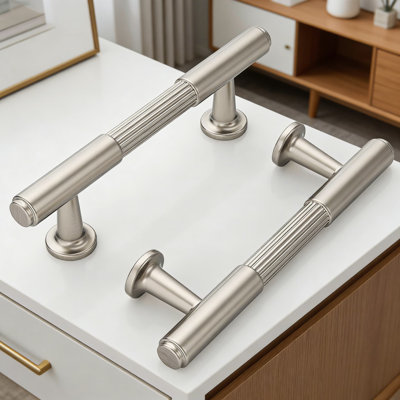 10 Pack Brushed Cabinet Pulls, Kitchen Cabinet Handles, Zinc Alloy Drawer Hardware For Cabinets And Furniture