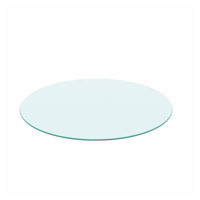 Protecteur de table rond en verre trempé 20 po - Remplacement transparent de 1/4 po d'épaisseur pour les tables basses, de patio et de salle à manger