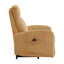 Fauteuil inclinable jaune en velours côtelé moelleux avec poche latérale pour le salon