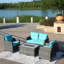 Ensemble de patio complet 5 pièces avec coussins-93831497