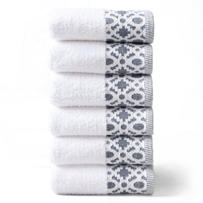 Shalyssa Turkish Cotton Midweight Jacquard Hand Towel
