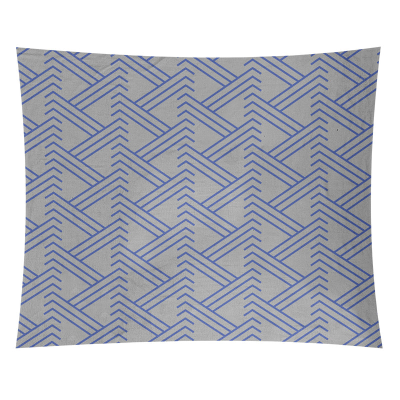 Tapisserie, H 68 po x l 80 po, Gris / bleu