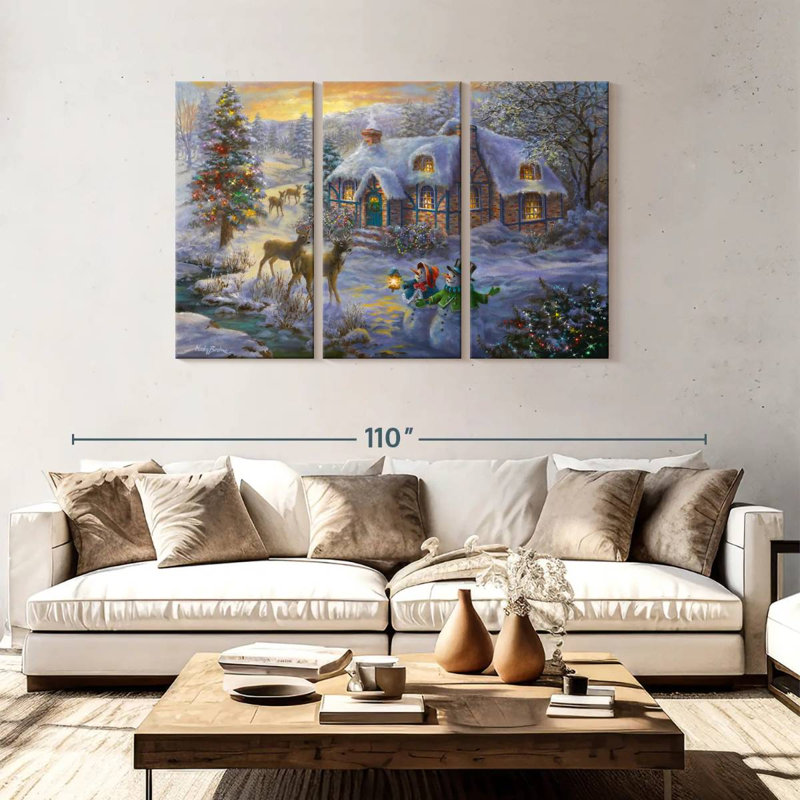 Christmas Cottage II, H 48 po x l 74 po