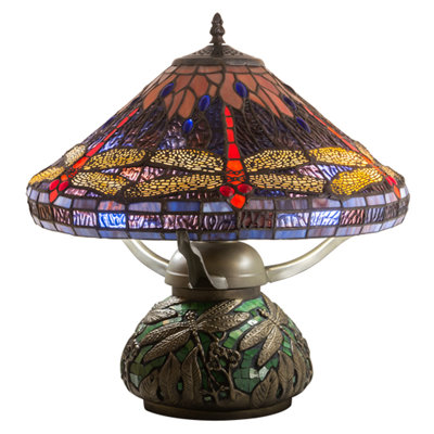 17" High Tiffany Dragonfly Table Lamp