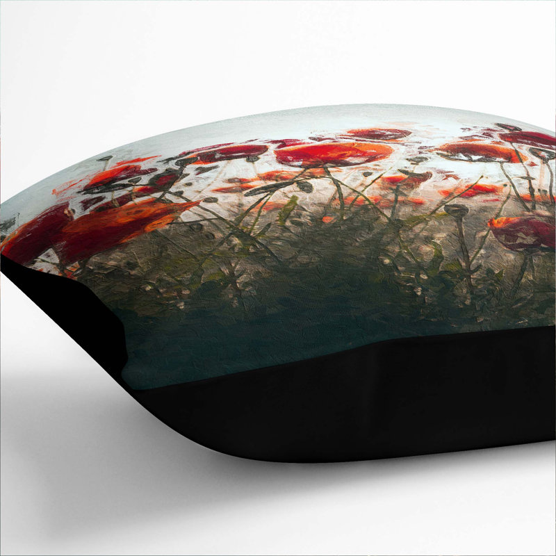 Square Throw Cushion, Black, 40cm H x 40cm W x 15cm D